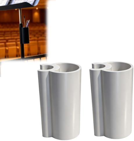 Music Stand Clip-On Organizer Pencil Holder Cup Compatible with Manhasset #48 Stand (White) by Unknown