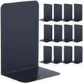 Beeveer 6 Pairs Metal Bookends for Shelves Office Library, Black by Beeveer