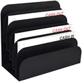 BankSupplies STEELMASTER 6 Slot File and Desk Organizer Paper Organizer Black Powder Coat Finish by BankSupplies