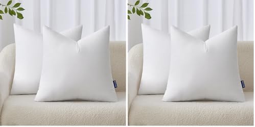 MIULEE 18x18 Inches Pillow Inserts Pack of 4, Decorative Throw Pillow Inserts for Couch by MIULEE