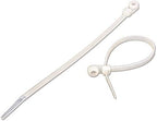 NavePoint 8 Inch Mount Head Screw Cable Wire Zip Tie 50 lbs Natural White 1000 Pack Lot Pcs - Image 2