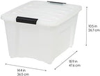 IRIS USA 6-Pack 32 Quart Storage Bins with Lids, Pearl - Image 2