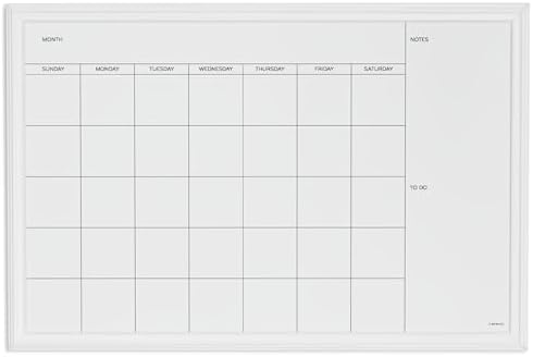 U Brands Farmhouse White Frame, 20 x 30 in, Dry Erase Calendar White Board - Image 3