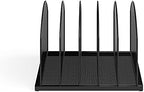Safco Onyx Desk Organizer 5 Upright Sections, Vertical File Holder Mail Sorter Black Home, Office or Classroom Desktop Organization (3215BLKD) - Image 2