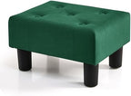 BRIAN & DANY Small Foot Stool, Velvet Foot Stools with Legs, Stable Small Footstool for Living Room, Dark Green by BRIANDANY