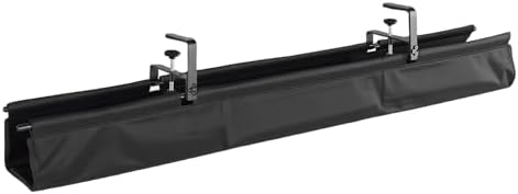 Kadimendium Under Desk Cable Management Tray Extra Large Oxford Cloth Organizer for Home and Office 48 Inch with Secure Clamps by Kadimendium