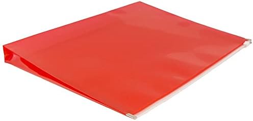 JAM PAPER Plastic Envelopes with Zip Closure - Letter Booklet - 9 3/4 x 13 - Red - 12/Pack - Image 2
