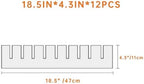 12Pcs Drawer Dividers,18.5"x4.3", Thick, DIY Drawer Separators, Large Adjustable Dresser Drawer Organizer for Clothes, Bedroom, Bathroom, Kitchen Cutlery, Desk, Office Storage - Image 2