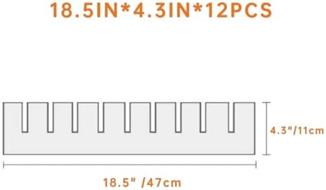 12Pcs Drawer Dividers,18.5"x4.3", Thick, DIY Drawer Separators, Large Adjustable Dresser Drawer Organizer for Clothes, Bedroom, Bathroom, Kitchen Cutlery, Desk, Office Storage - Image 2