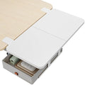 PEGZONE Desk Extender Tray, 24" x 12", with Storage Drawer, Medium, White by Pegzone