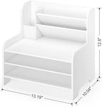 Bamboo File Organizer for Desk, Desktop Paper Tray and Mail Holder - Image 4