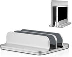 Adjustable Metal Vertical Laptop Stand Desktop Stand Adjustable Laptop Holder with 2 Slots for All Laptops - Image 3
