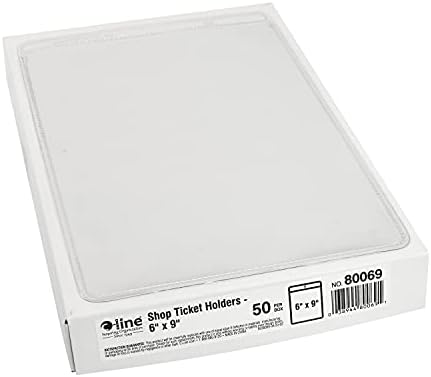 C-Line Vinyl Shop Ticket Holders, Both Sides Clear, 6 x 9 Inches, 50 per Box (80069) - Image 3