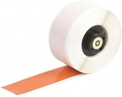 Brady PTL-42-439-OR TLS 2200 and TLS PC Link 1" Width x 50' Height, B-439 Permanent Vinyl, Matte Finish Orange Label by BradyCorp
