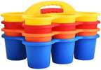 4 Pack Classroom Caddy Organizer with Handles for Crayons, Markers, Pencils by PAKCHOICE