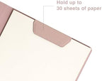 LHiDS Creative Magnetic Business Portfolio Lite Resume Padfolio Organizer with Clipboard, Paper Clip, Writing Pad, Pen/Card Holder, Magnetic Closure for Work, School and More (Apricot, A4/Letter) - Image 3