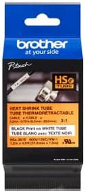 Brother HSe261E 31mm Heat Shrink Tube Black White 3:1 by Brother