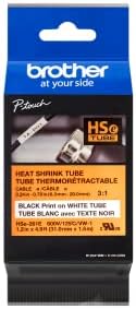 Brother HSe261E 31mm Heat Shrink Tube Black White 3:1 by Brother