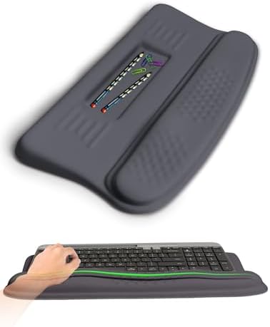Ergonomic Wave Wrist Rest with Keyboard Stand, Cushioned Palm Rest, Comfortable Integrated Memory Foam for Natural Typing and Relieve Wrist Pain, Starry Sky Grey by KUOSGM