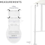 VIVO White Clamp-on Desk Vertebrae Cable Management Kit, DESK-AC01P-W - Image 3