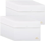Plastic Envelopes Folders 12mil Heavy Duty, for A4 Letter Size Paper, with Snap Closure Pack, Paperwork Plastic Wallets Document Organizer (25 Pack - White, Horizontal) by WORPSON