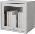 FUSUNBAO Magic DIY Cube Storage Organizer Stackable Cubes for Home Books Clothes Toy-Modular Cubby Storage System-Office Cubical-Bookcase Closet(Pure White-Washed, Glass Door Cube) by FUSUNBAO