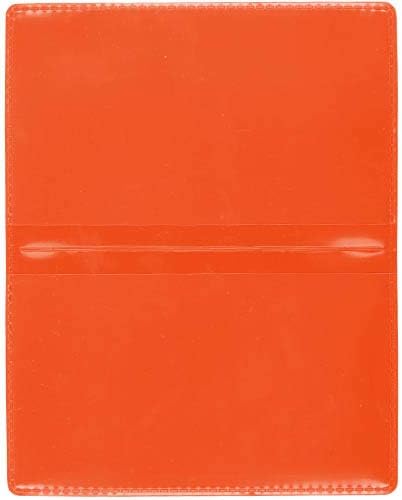 StoreSMART - Orange Folding Business Card Holders - 250 Pack - Polypropylene Plastic (RPP2915O-250) - Image 2