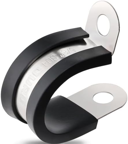 OURU 5/8 Inch Cable Clamps, Rubber Coated Insulated Clamps, 100pcs, 16mm by OURU