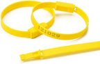 1000pcs Plastic Tamper Seals Numbered Security Shipping Tags, Slender Shape Container Ties Fixed Disposable Lock for Trailer Truck Cable (Yellow) - Image 4