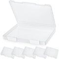 PerKoop 6 Pcs Clear Paper Storage Box,12.4 x 9.84 x 1.18 Inches,White by PerKoop