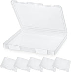PerKoop 6 Pcs Clear Paper Storage Box,12.4 x 9.84 x 1.18 Inches,White by PerKoop