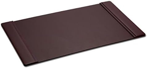 DACASSO Leather Desk Pad with Side Rails - Luxury Leather Desk Blotter for Writing - Executive Desk Surface Protector - (Chocolate Brown, 25.5 x 17.25”) by Dacasso