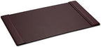 DACASSO Leather Desk Pad with Side Rails - Luxury Leather Desk Blotter for Writing - Executive Desk Surface Protector - (Chocolate Brown, 22” x 14”) by Dacasso