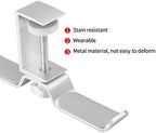 Headphone Stand PC Gaming Headphone Stand, Under Desk Dual Headset Hanger Hook Holder with Adjustable and Rotating Arm Clamp, Built in Cable Clip Organizer Earphone Clamp ( Color : Black ) (Black ) - Image 4