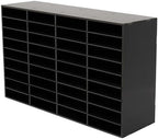 Literature Organizer, Desktop File Sorter Mail Center, Paper Storage Cabinet with 36 Slots Compartments for Home School Office (36 Slots Black) by MhdunueSK