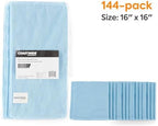 Coastwide Professional Microfiber Cloths, 16x16 Inch, Blue, 144/Pack - Image 2