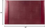DACASSO Bonded Leather Desk Pad with Side Rails - Luxury Leather Desk Blotter for Writing - Padded Executive Desk Surface Protector - ( Burgundy, 30” x 18”) - Image 6