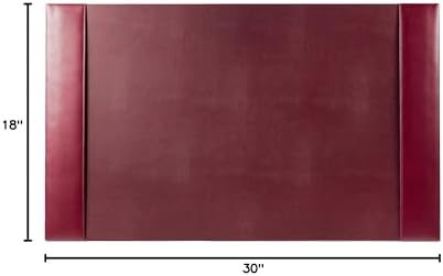 DACASSO Bonded Leather Desk Pad with Side Rails - Luxury Leather Desk Blotter for Writing - Padded Executive Desk Surface Protector - ( Burgundy, 30” x 18”) - Image 6