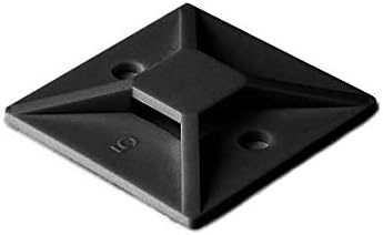 HellermannTyton MB4A0C2 4-Way Cable Tie Mounting Base, Black by Hellermann+Tyton