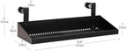 Mind Reader Hanging Cubicle Shelf, Metal Storage Organizer for Cubicle Walls up to 2 Inches Thick, 20.25" x 7", Black - Image 3