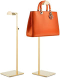 Gold Handbag Display Stand - 2 Pack Table Polished Gold Purse Stands for Display - Adjustable Height Semi Circle Clutch Bag Hanger Display Stand for Boutique Store by BjewegoHome