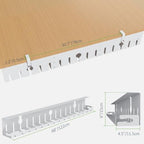 KEEGH Under Desk Cable Management Tray 48 in, Large Cord Hider, White - Image 5
