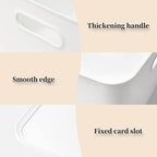 Yishyfier Plastic Storage Baskets Bins Boxes With Lids,Organizing Container White Storage Organizer Bins For Shelves Drawers Desktop Playroom Classroom Office,3-Pack(M+2S) - Image 5