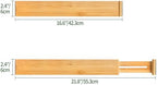 VaeFae 12-Pack Adjustable Bamboo Drawer Dividers, Expandable Drawer Organizer for Kitchen Utensils, Clothes, Bathroom, Office – Fits Drawer Interiors 16.6" to 21.8" - Image 4