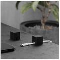 (2 PCS - Black) Metal Cord Holder, Weighted Cable Organizer or Management, Heavy Wire Keeper for Nightstand, Bedside Table, Desk - N2U Cube Cords Strap for Phone USB-C, Lightning Charger Cables by Unknown