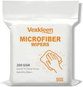 6" x 6" Durable & Absorbent Microfiber Wipes (100 Pcs, 200GSM) by PrecisionCleanroomSupplies