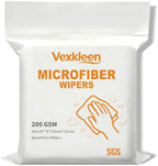 6" x 6" Durable & Absorbent Microfiber Wipes (100 Pcs, 200GSM) by PrecisionCleanroomSupplies
