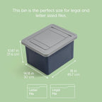 IRIS USA Storage Bins with Lids, WeatherPro Wheeled 106 Qt, Plastic, 3 Pack - Image 2