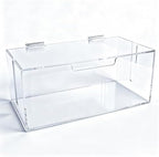 Cable Organizer Storage Box with Lid - Phone Charger Clear Organizer Case for Desk, Wire Organizers for Cords & Power Strips, Electronic Storage Box for Drawer Office Home - Transparent Acrylic by HeCuPMMA