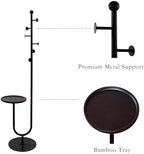 JIAYUEJU Coat Rack Freestanding with Table for Entryway (Black) - Image 6
